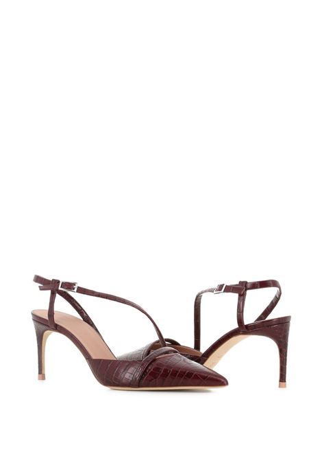 Brown 70mm Valeria crocodile-embossed pointed-toe pumps Malone souliers - women MALONE SOULIERS | VALERIA7010RSWD